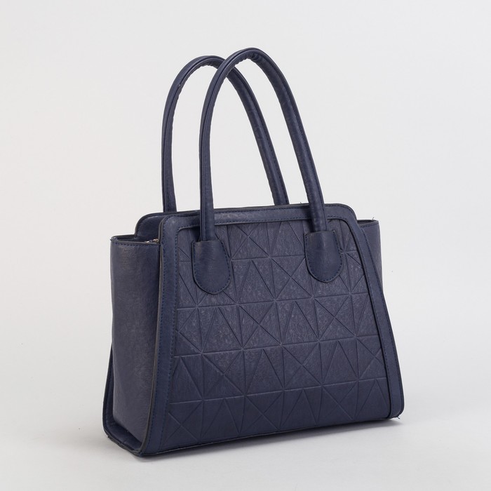 Сумка женская, отдел с перегородкой на молнии, наружный карман, цвет синий