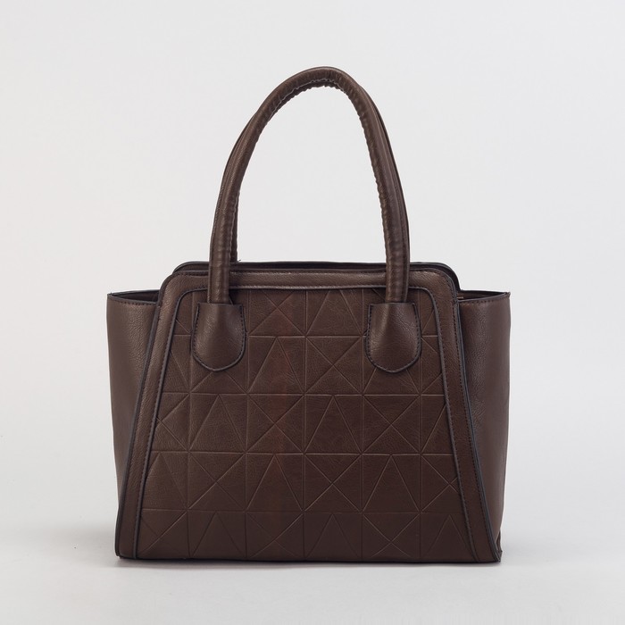 Сумка женская, отдел с перегородкой на молнии, наружный карман, цвет кофе