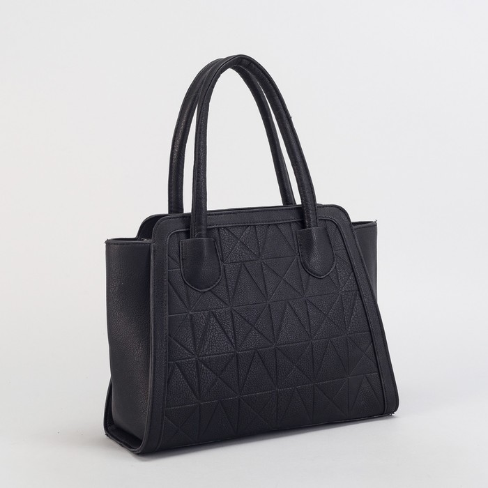 Сумка женская, отдел с перегородкой на молнии, наружный карман, цвет чёрный