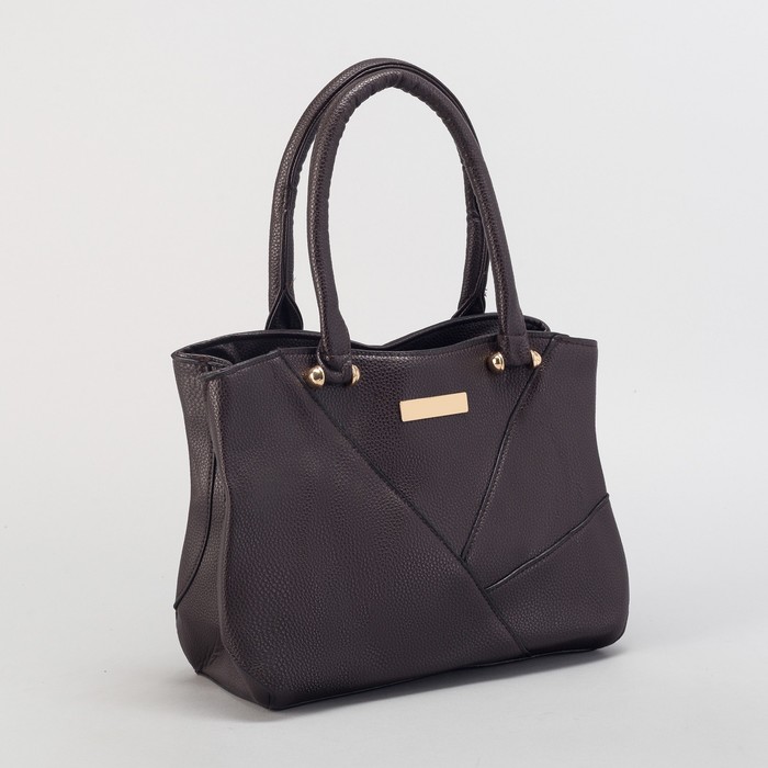 Сумка женская, отдел с перегородкой на молнии, наружный карман, цвет коричневый