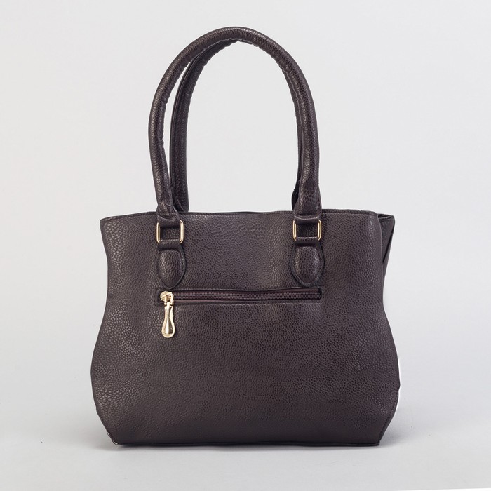 Сумка женская, отдел с перегородкой на молнии, наружный карман, цвет коричневый