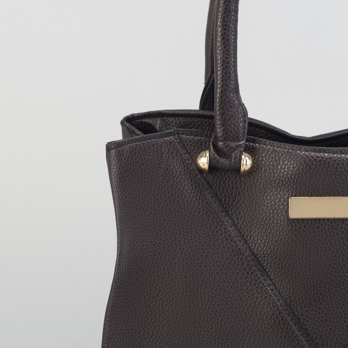 Сумка женская, отдел с перегородкой на молнии, наружный карман, цвет коричневый