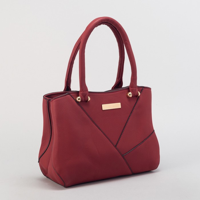 Сумка женская, отдел с перегородкой на молнии, наружный карман, цвет бордовый