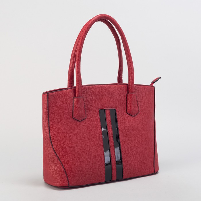 Сумка женская, отдел с перегородкой на молнии, наружный карман, цвет красный