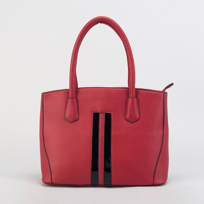 Сумка женская, отдел с перегородкой на молнии, наружный карман, цвет красный