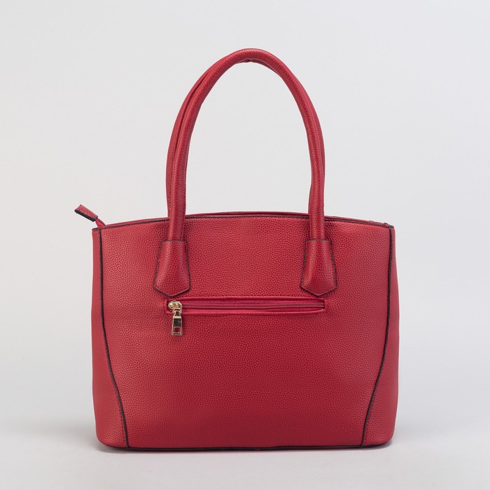 Сумка женская, отдел с перегородкой на молнии, наружный карман, цвет красный