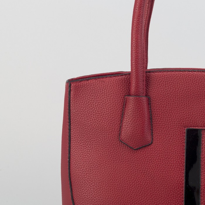 Сумка женская, отдел с перегородкой на молнии, наружный карман, цвет красный