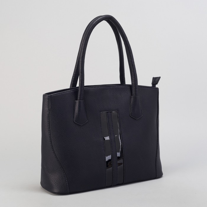 Сумка женская, отдел с перегородкой на молнии, наружный карман, цвет синий