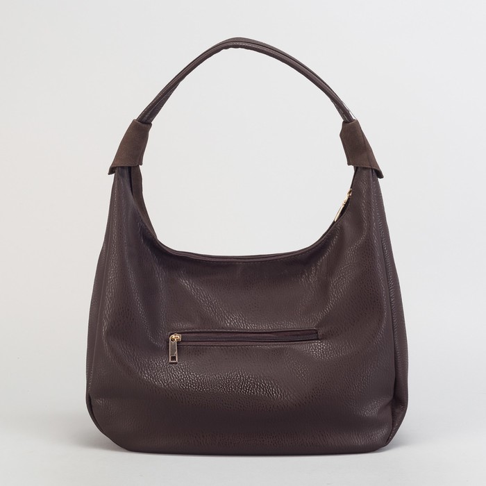 Сумка женская, нубук, отдел на молнии, 2 наружных кармана, цвет кофе