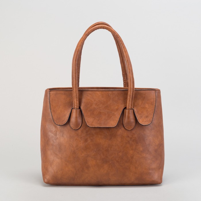 Сумка женская, отдел с перегородкой на молнии, наружный карман, цвет рыжий