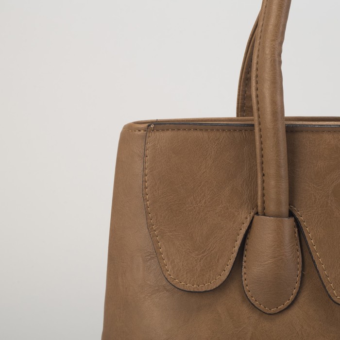 Сумка женская, отдел с перегородкой на молнии, наружный карман, цвет хаки