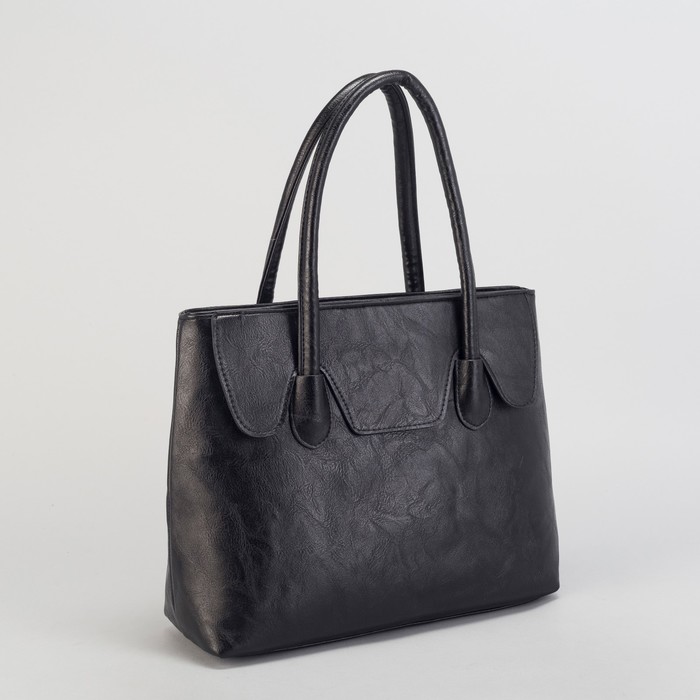 Сумка женская, отдел с перегородкой на молнии, наружный карман, цвет чёрный