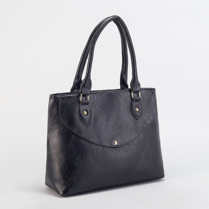 Сумка женская, отдел с перегородкой на молнии, наружный карман, цвет чёрный