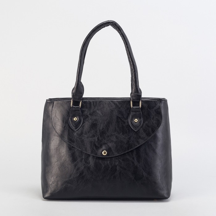 Сумка женская, отдел с перегородкой на молнии, наружный карман, цвет чёрный