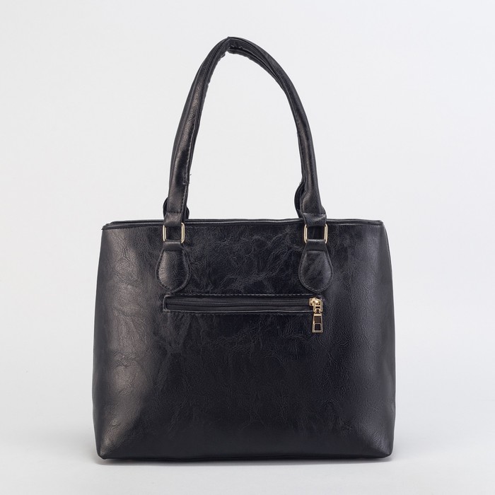 Сумка женская, отдел с перегородкой на молнии, наружный карман, цвет чёрный