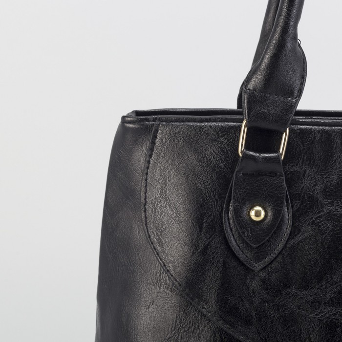 Сумка женская, отдел с перегородкой на молнии, наружный карман, цвет чёрный