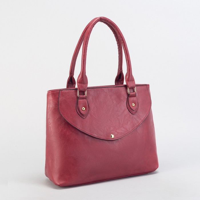 Сумка женская на молнии, отдел с перегородкой, наружный карман, цвет малиновый