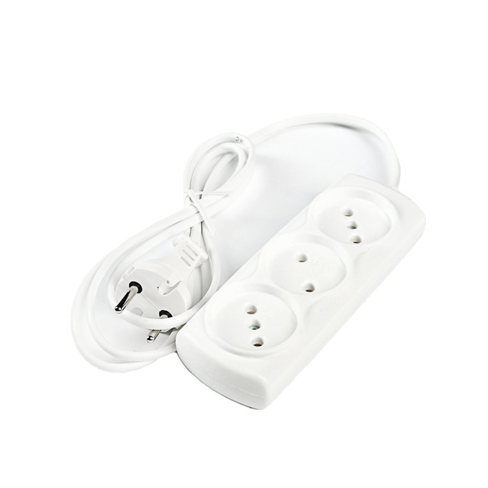 Удлинитель ФАZА УДП-3-150, 3 розетки, 1.5 метра, 6 А, ШВВП 2 х 0.5, без заземления