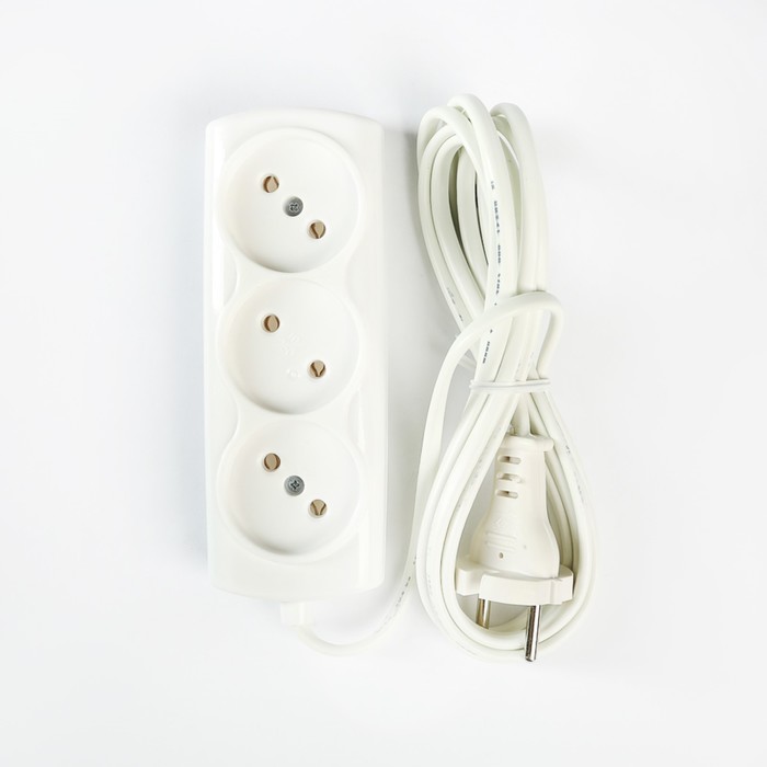 Удлинитель ФАZА УДП-3-300, 3 розетки, 3 метра, 6 А, ШВВП 2 х 0.5, без заземления