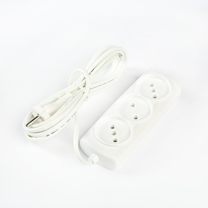 Удлинитель ФАZА УДП-3-300, 3 розетки, 3 метра, 6 А, ШВВП 2 х 0.5, без заземления