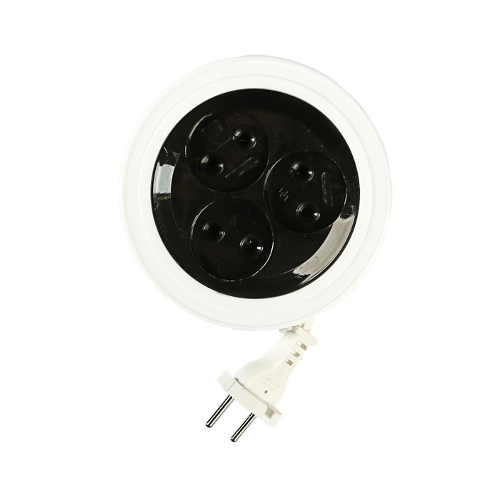 Удлинитель-рулетка ФАZА УДРП-3-300, 3 розетки, 5 метров, 6 А, ШВВП 2 х 0.5, без заземления