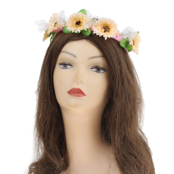 Гавайский светящийся венок "Ромашки"