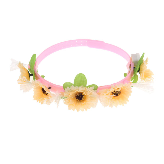 Гавайский светящийся венок "Ромашки"