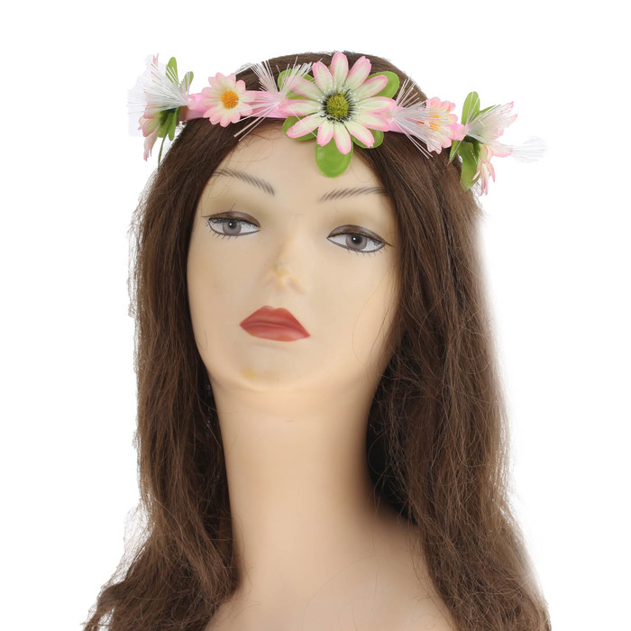 Гавайский светящийся венок "Розовые сны"