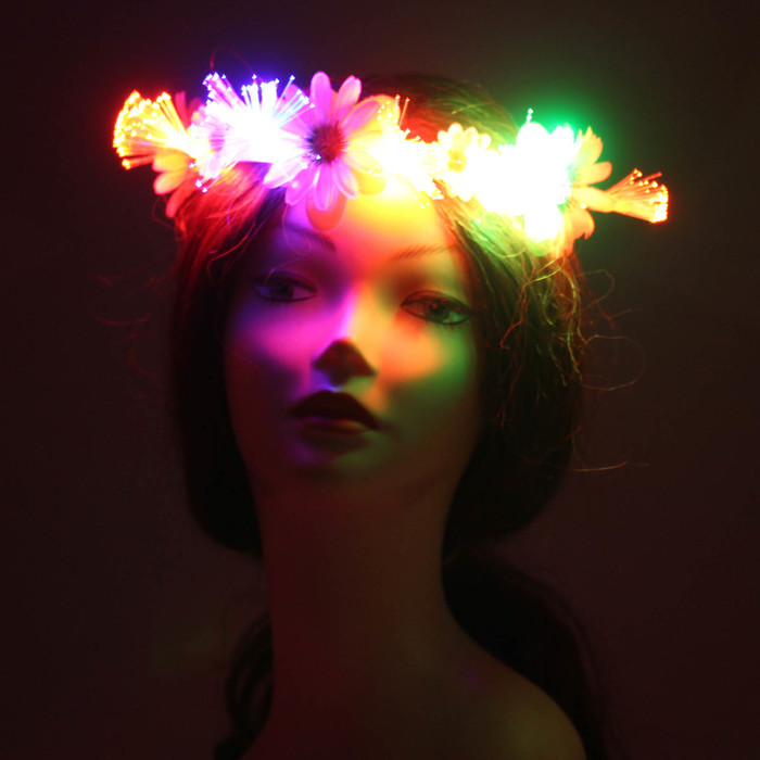 Гавайский светящийся венок "Розовые сны"