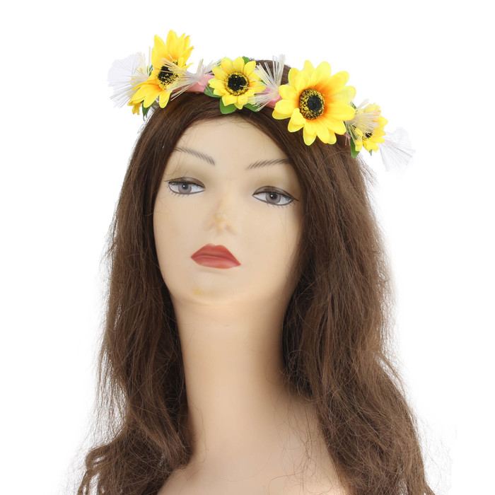 Гавайский светящийся венок "Подсолнухи"