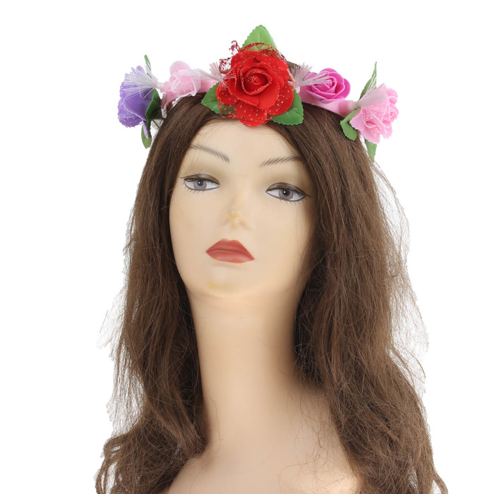 Гавайский светящийся венок "Розочки"