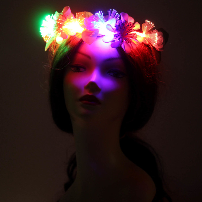 Гавайский светящийся венок "Цветы"