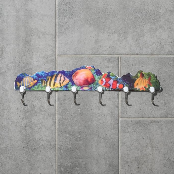 Вешалка на 6 крючков "Сафари" 35х2,5х10 см