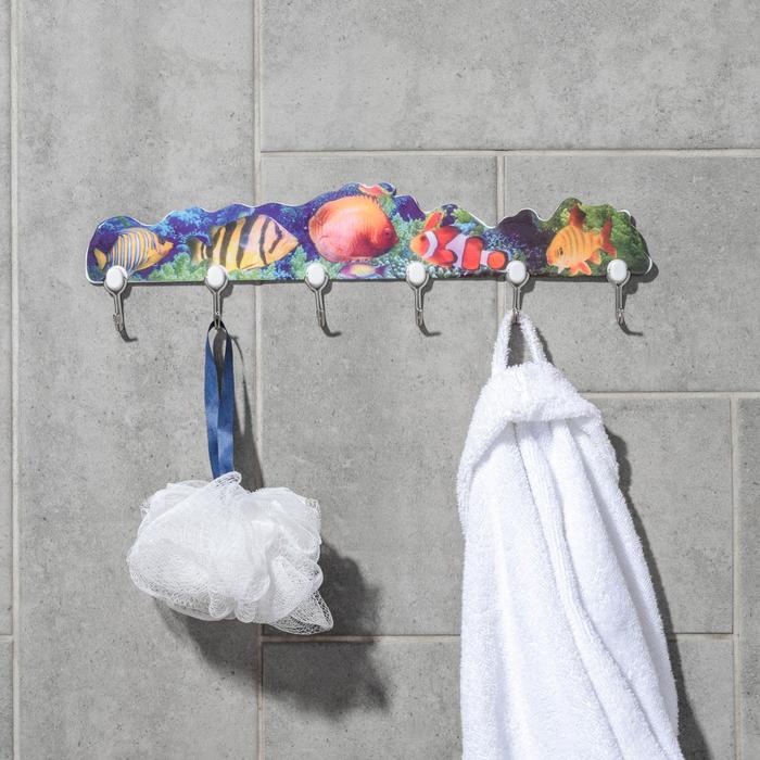 Вешалка на 6 крючков "Сафари" 35х2,5х10 см