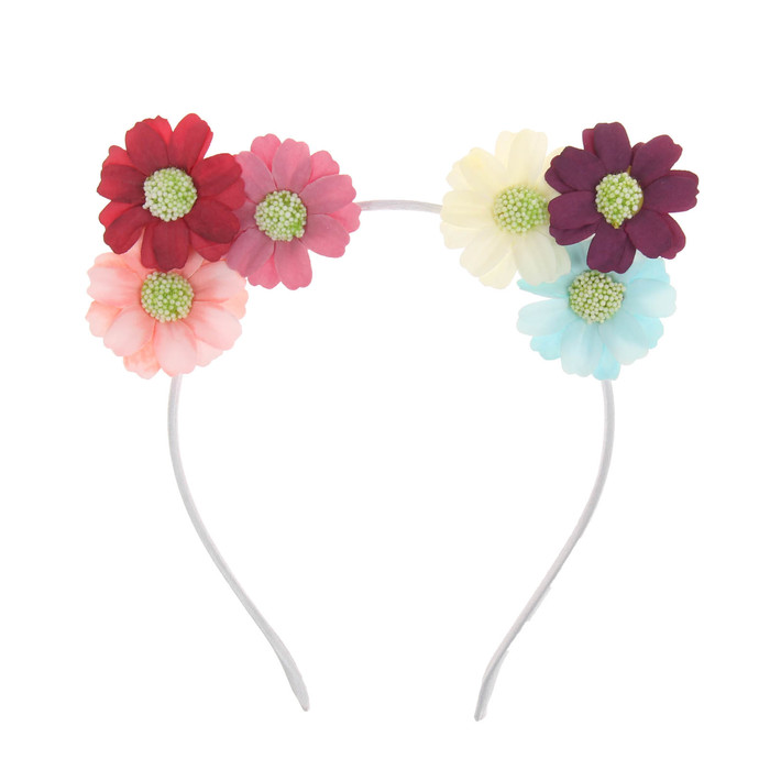 Гавайский ободок с ушками "Ромашки"