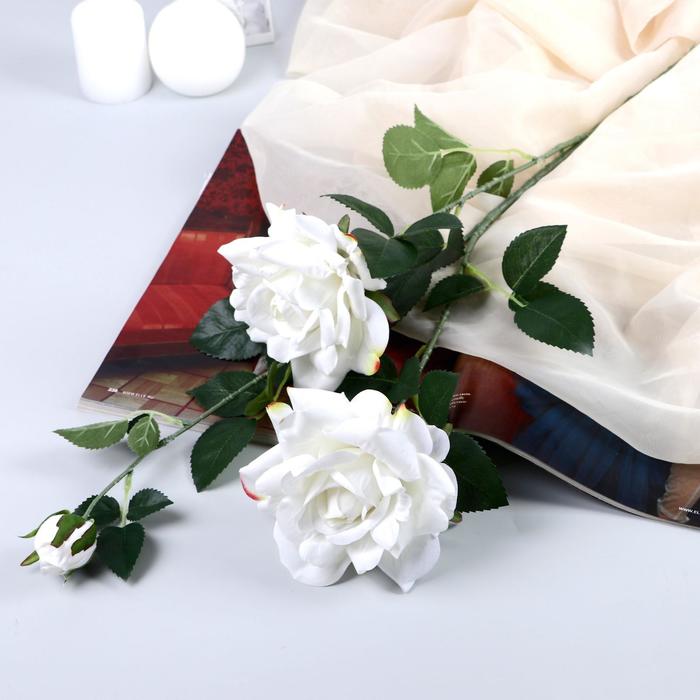 Цветы искусственные Роза Прованс 11х100 см, белый