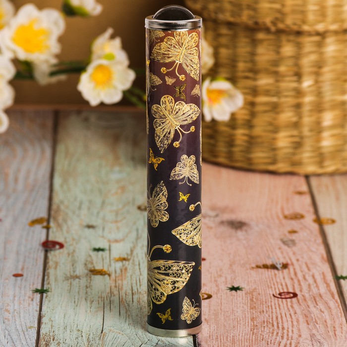 Калейдоскоп "Бабочки с золотым тиснением" 19х4х4 см