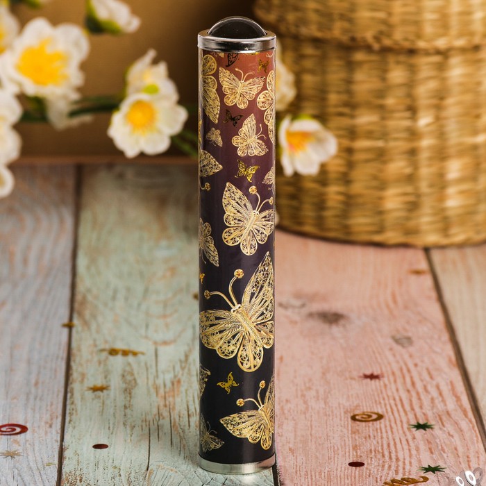 Калейдоскоп "Бабочки с золотым тиснением" 19х4х4 см