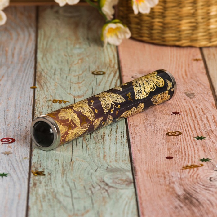 Калейдоскоп "Бабочки с золотым тиснением" 19х4х4 см