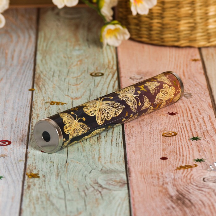 Калейдоскоп "Бабочки с золотым тиснением" 19х4х4 см