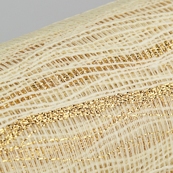 Сетка «Бриса» металлизированная, BOZA, слоновая кость, 0,53 x 4,57 м