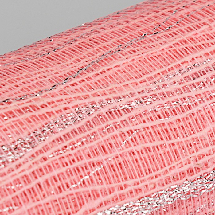 Сетка «Бриса» металлизированная, BOZA, светло-розовый, 0,53 x 4,57 м