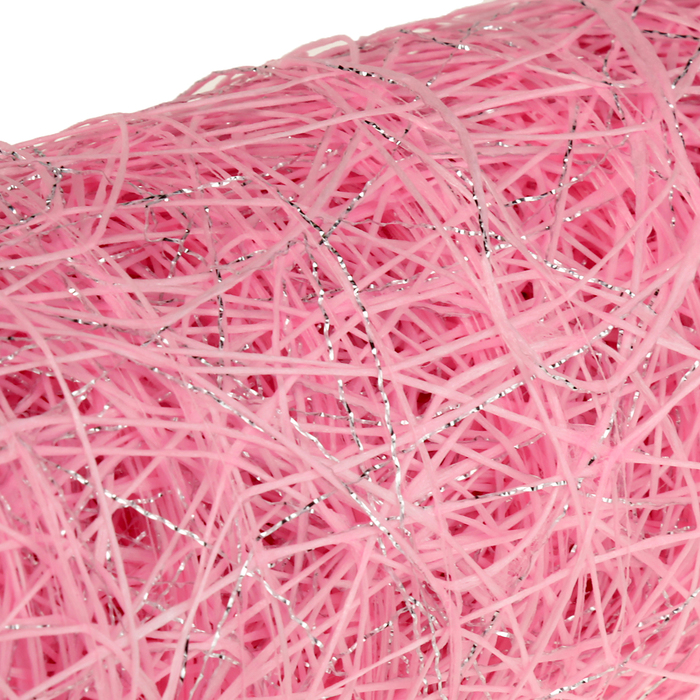 Сетка сизаль металлизированная, BOZA, светло-розовый, 0,53 x 4,57 м