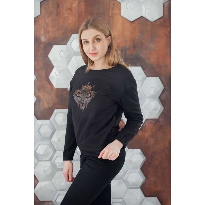 Джемпер женский KAFTAN "Барокко", чёрный, 50-52, флис