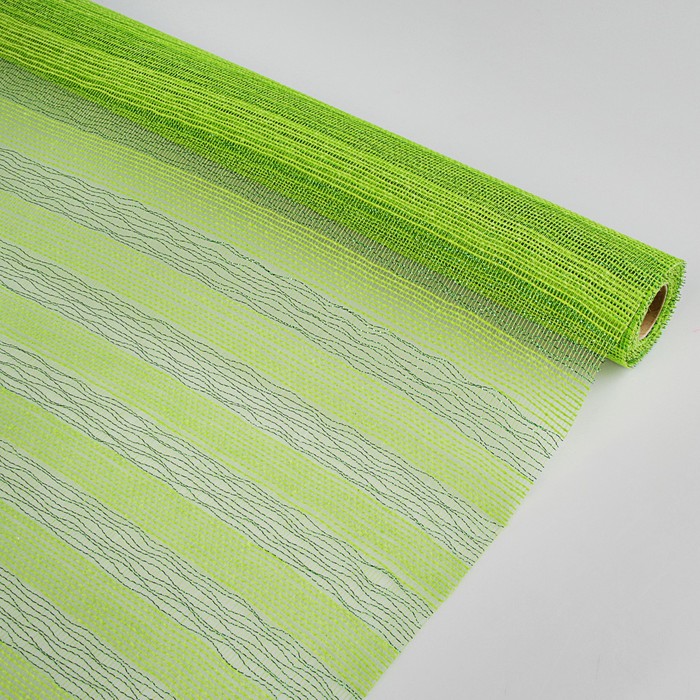 Сетка натуральная, BOZA металлизированная, светло-зелёный, 0,53 x 4,57 м