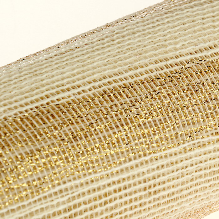 Сетка натуральная, BOZA металлизированная, слоновая кость, 0,53 x 4,57 м