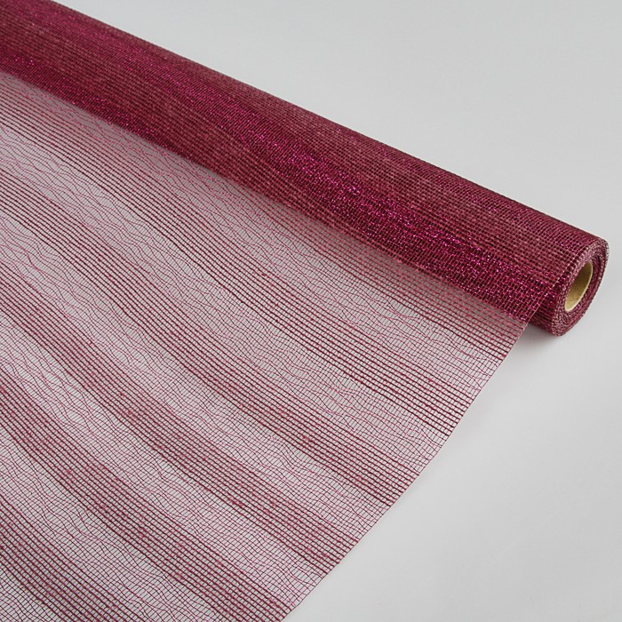 Сетка натуральная, BOZA металлизированная, винный, 0,53 x 4,57 м