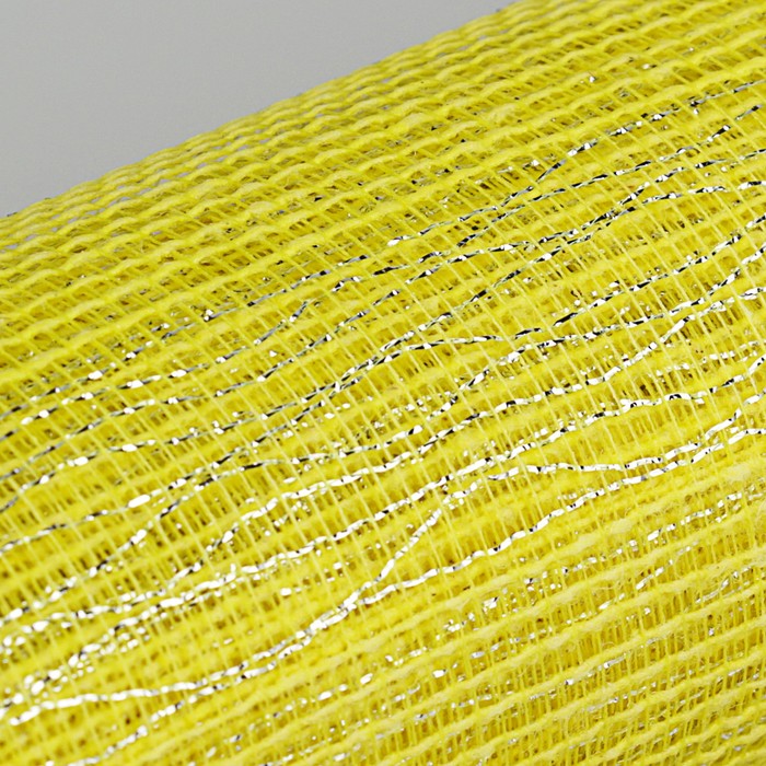 Сетка натуральная, BOZA металлизированная, лимонный, 0,53 x 4,57 м