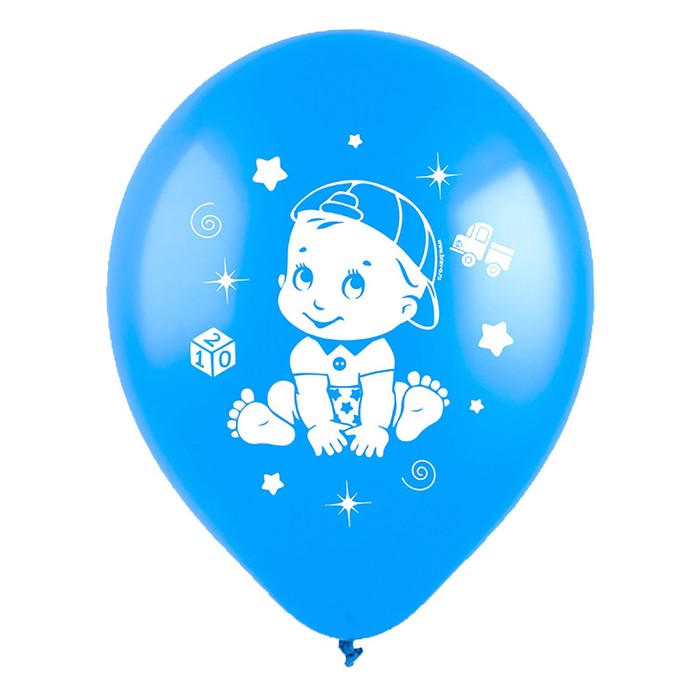 Шар латексный 12" "Малыш", пастель, 2-сторонний, набор 100 шт., цвета МИКС