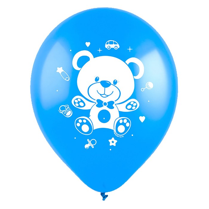 Шар латексный 12" "Малыш", пастель, 2-сторонний, набор 100 шт., цвета МИКС